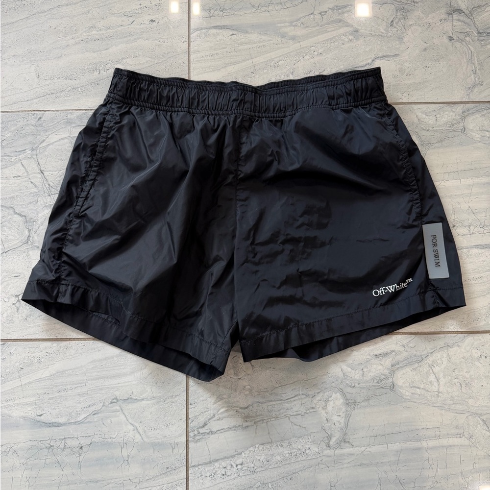Off-White Black Men's Swim Shorts